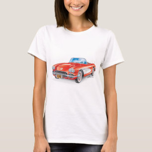 CAMISETA ARTE AUTOMÓVEL DE VETTE ELEGANTE