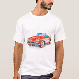 CAMISETA ARTE AUTOMÓVEL DE VETTE ELEGANTE