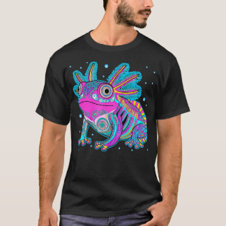 Camiseta Arte Axolote Azteca Salamandra Mexicana México Cin