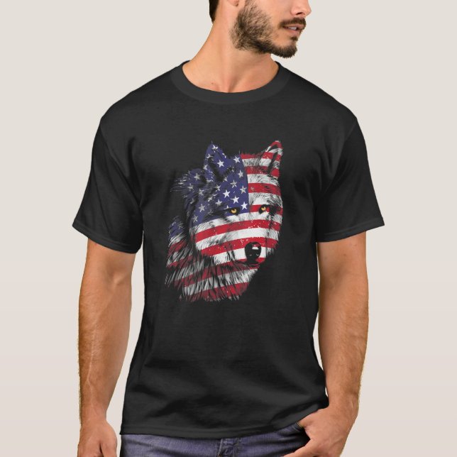 Camiseta Arte Bela Do Lobo Para Homens Mulheres Predador De (Frente)