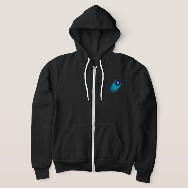 Camiseta Arte Bitcoin (Cometa - Estilo 1, Preto) (Postura )