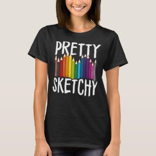 Camiseta Arte bonito Divertida Lover Pencils Coloridos Arti