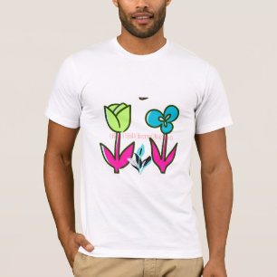 Camiseta Arte Botânica de Flores Silvestres - Ilustração da