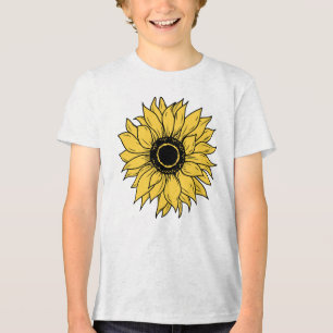Camiseta Arte Botânica de Girassol Grande