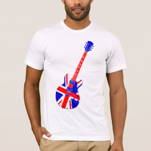 Camiseta Arte britânica da guitarra de Union Jack