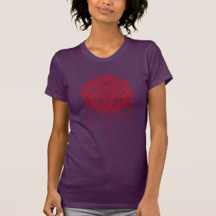 Camiseta Arte burgundy em Mandala