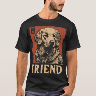 Camiseta Arte Canina do Amigo de Retriever do Ouro Leal Vin