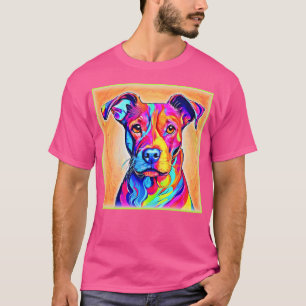 Camiseta Arte Canina Vibrante: Pintura Colorida
