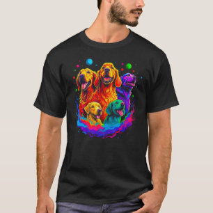 Camiseta Arte Cão Golden Retriever Melhores Amigos