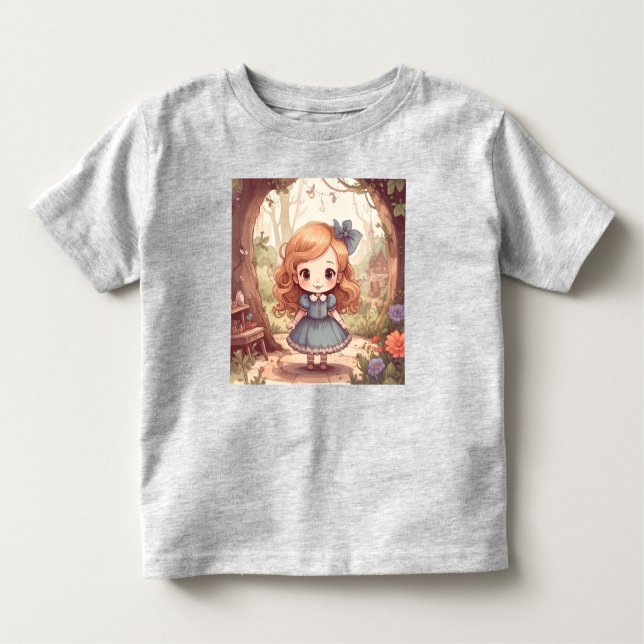 Camiseta Arte caprichosa da Floresta com a Alice no País da (Frente)