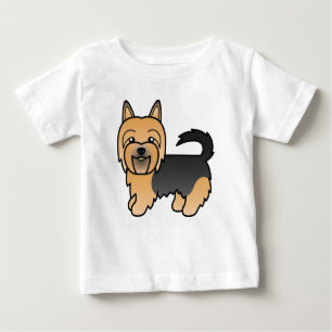 Camiseta Arte Caricatural De Cão Azul E Tan Australiano
