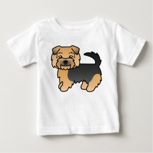 Camiseta Arte Caricatural Negra E Tan Norfolk Terrier