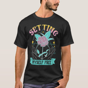 Camiseta Arte Celestial Me Arrumando Linha Livre de Mãos Ab