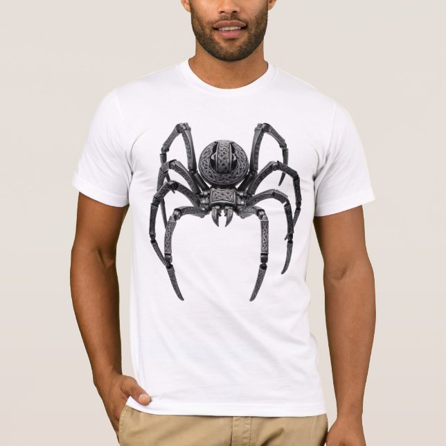 Camiseta Arte Celta de Aranha Mecânica (Frente)