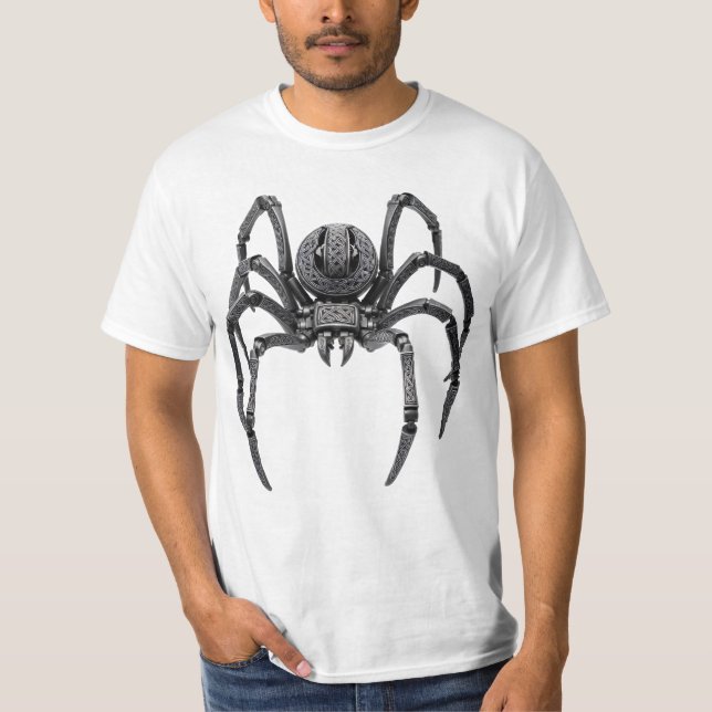 Camiseta Arte Celta de Aranha Mecânica (Frente)