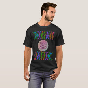 Camiseta Arte científica de cromossomo arco-íris e rede mol