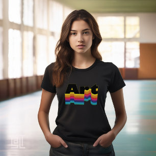 Camiseta Arte Clássica Moderna Inspiração Colorida