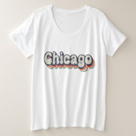 Camiseta Arte Clássico Chrome City Chicago Illinois