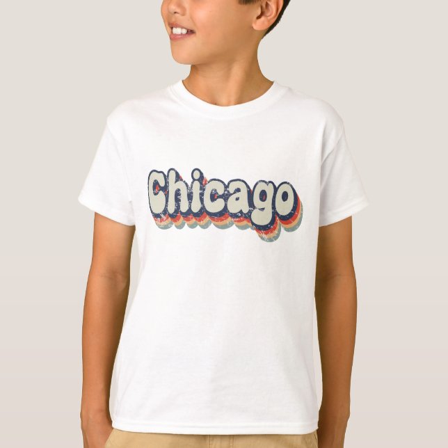 Camiseta Arte Clássico Cromo Chicago Illinois (Frente)