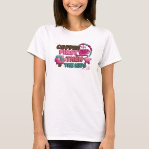 Camiseta Arte COFFEE PRIMEIRO ENTÃO AS CRIANÇAS