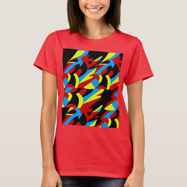 Camiseta Arte Colorida abstrato (Frente)