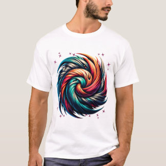 Camiseta Arte Colorida Abstrato