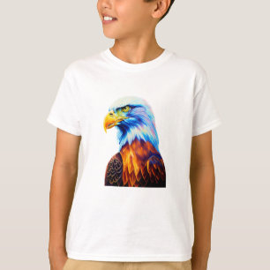 Camiseta Arte Colorida Bald Eagle