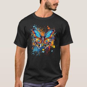 Camiseta Arte Colorida Borboletas Cute Borboletas Lov