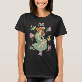 Camiseta Arte Colorida Caprichosa Menina Adicionar Nome Cut
