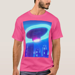Camiseta Arte Colorida Colorida de Arte Vibrante legal Ufo