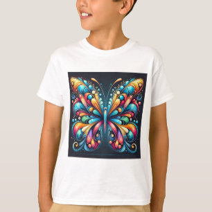 Camiseta Arte Colorida da Borboleta Inspirado na Natureza