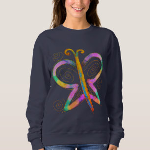 Camiseta Arte Colorida de Abstrato de Borboleta para Vestir