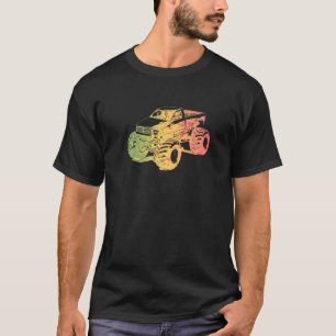Camiseta Arte Colorida de Caminhão Monstro