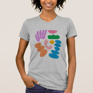 Camiseta Arte Colorida de Formas Geométricas Abstrato Moder