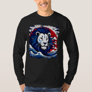 Camiseta Arte Colorida De Leão Para Amantes De Leões Com Uk