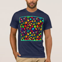 Arte Colorida de Padrão de Fruta Neon