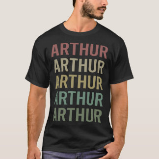 Camiseta Arte Colorida de Texto - Nome Arthur