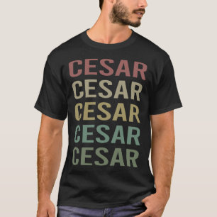 Camiseta Arte Colorida de Texto - Nome Cesar