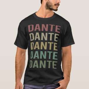 Camiseta Arte Colorida de Texto - Nome Dante