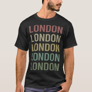Camiseta Arte Colorida de Texto - Nome de Londres