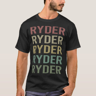 Camiseta Arte Colorida de Texto - Nome do Ryder