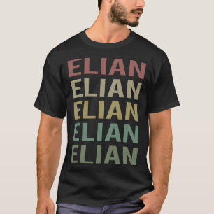 Camiseta Arte Colorida de Texto - Nome Elian