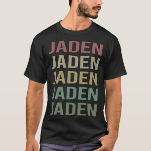 Camiseta Arte Colorida de Texto - Nome Jaden
