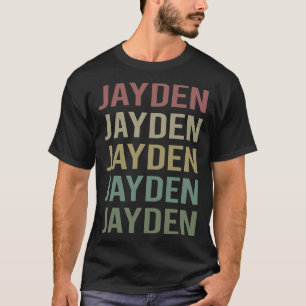 Camiseta Arte Colorida de Texto - Nome Jayden
