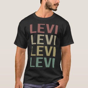 Camiseta Arte Colorida de Texto - Nome Levi
