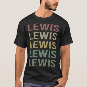 Camiseta Arte Colorida de Texto - Nome Lewis