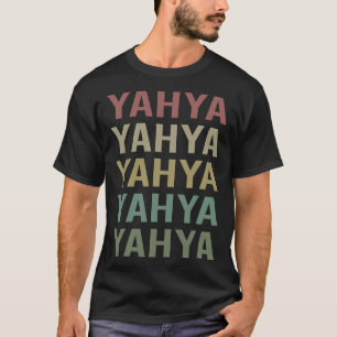 Camiseta Arte Colorida de Texto - Nome Yahya