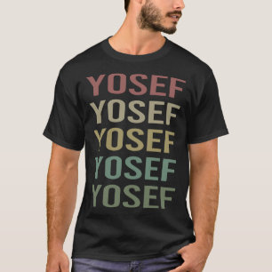 Camiseta Arte Colorida de Texto - Nome Yosef