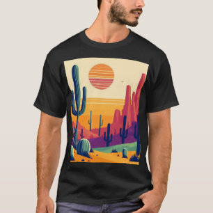 Camiseta Arte colorida do deserto do sudoeste