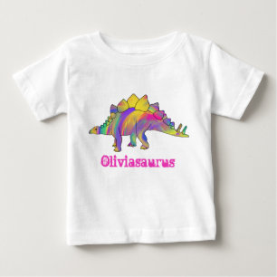Camiseta Arte colorida do dinossauro do Stegosaurus de